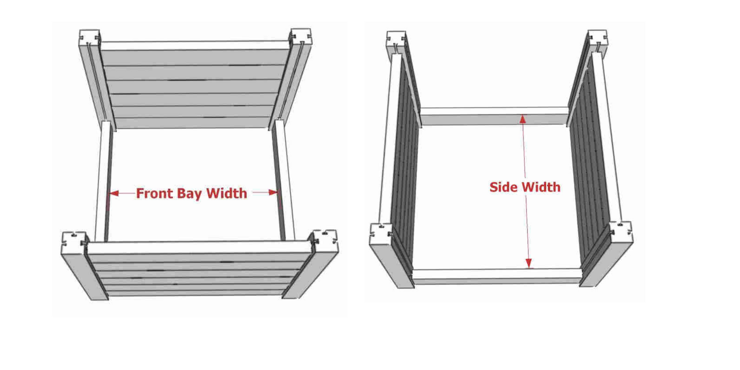 Dimensions of a single bay