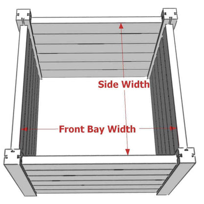 Agamemon Timber Dimensions of the single bay compost bin