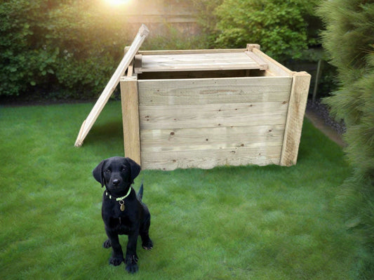 The Agamemnon Timber Single Bay Compost Bin & Lid Set