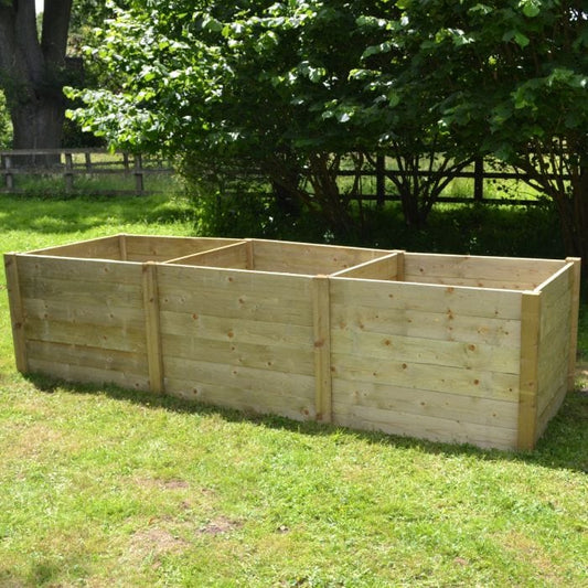 Agamemnon Timber example of Triple Bay Compost Bin