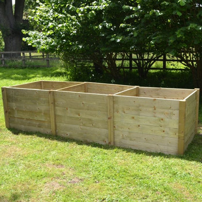 Agamemnon Timber seconds example of triple bay compost bin