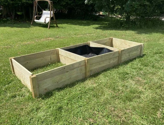 Agamemnon Timber Triple Bay Raised Bed